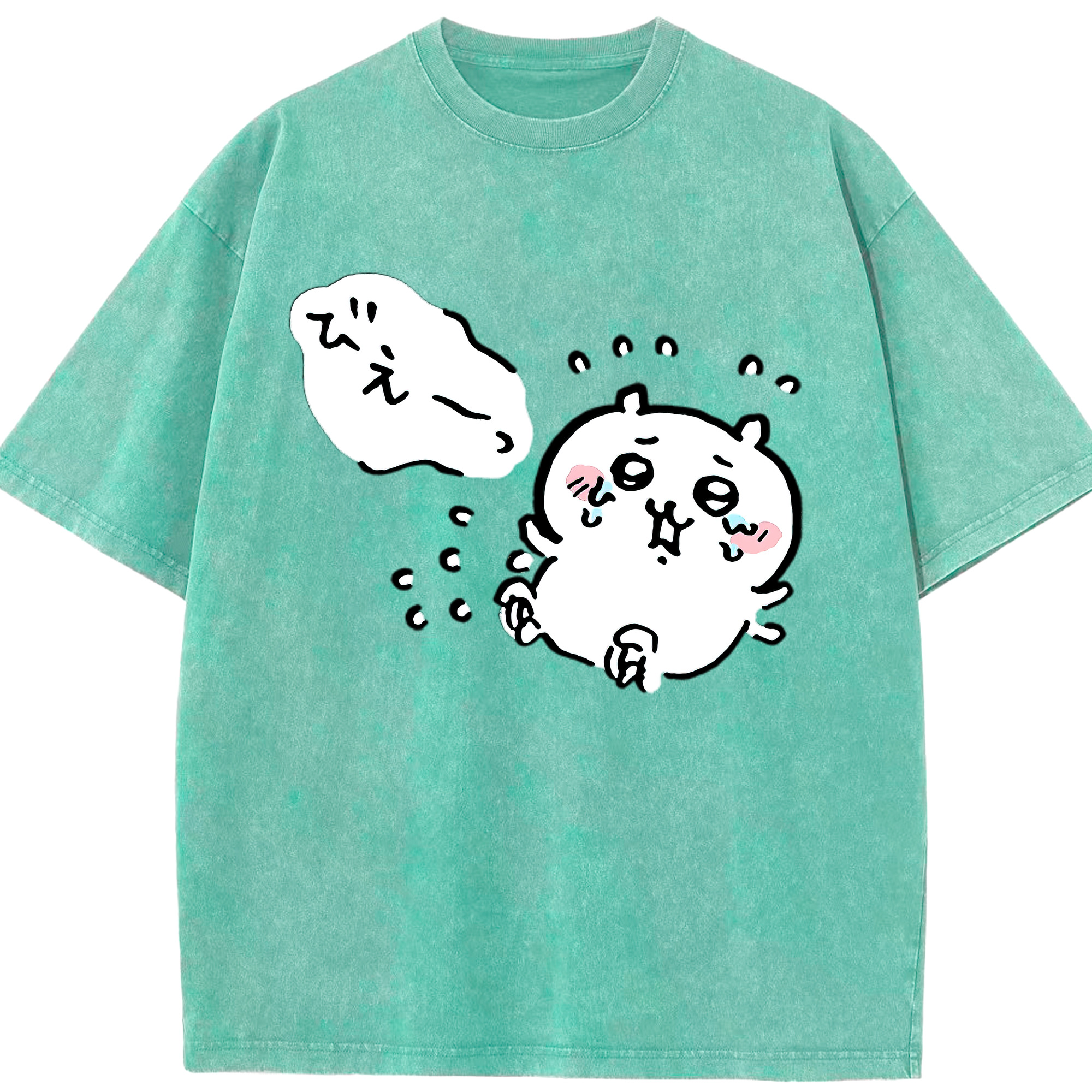 （画像用） ちいかわ ちいかわ Chii-kawa chiikawa 綿100% ヴィンテージ風 半袖Tシャツ（フロントプリント）